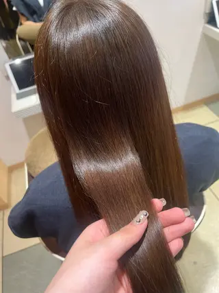 ロング カラー ベージュカラー⌇﻿ くびれヘア.𐙚心音のヘアスタイル