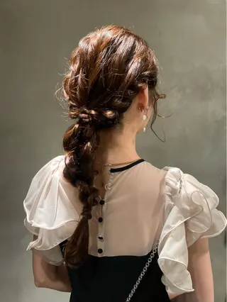 ロング ヘアアレンジ デザインカラー❤︎ イシイレイのヘアスタイル