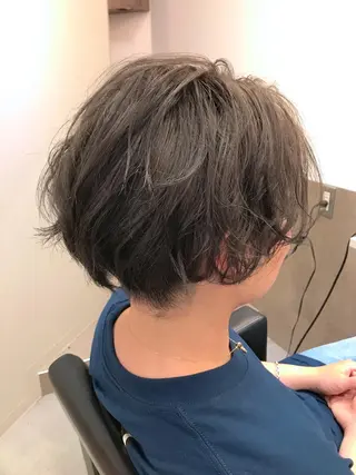 セミロング カラー パーマ ヘアアレンジ メンズ EIGHTSOL博多 筑紫口店 溝口里穂のヘアスタイル