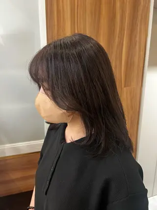セミロング カラー トーンアップ🦢 ユメのヘアスタイル