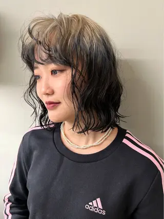 ミディアム カラー ケアパーマ/ブリーチ daisukeのヘアスタイル