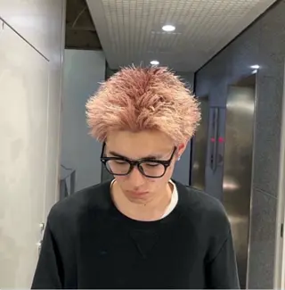 ショート カラー パーマ メンズ 🔥スパイキー 特化🔥菊水皐暉🔥のヘアスタイル