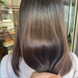 セミロング パーマ ふるはし みなのヘアスタイル