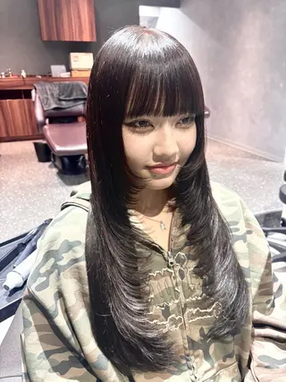 ロング 中田 沙希 ♡レイヤーカットのヘアスタイル