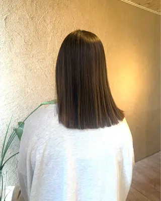 ミディアム うる艶/髪質改善/ 透明感カラー/toaのヘアスタイル