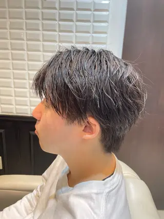 ショート メンズ 波巻き、ツイスト パーマモデル募集中のヘアスタイル