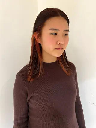 セミロング カラー 7月空きあり akaneのヘアスタイル