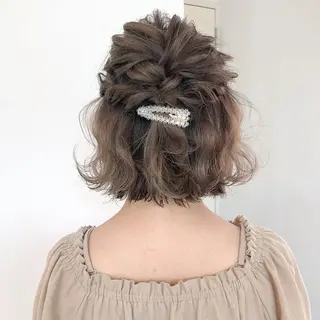 ミディアム ヘアアレンジ 榎園 由美のヘアスタイル
