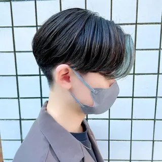ショート カラー パーマ ヘアアレンジ メンズ アイブロウ 社内1メンズ担当✨ 毛流れパーマ鈴木瑛也のヘアスタイル