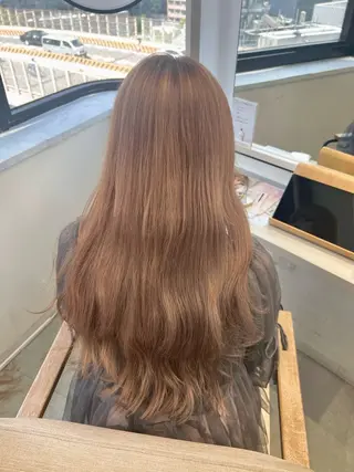 セミロング カラー ai 梅田/暖色カラーのヘアスタイル