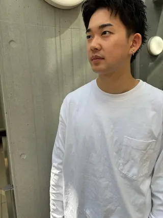 ショート メンズ 池田理紗/メンズ カット/切りっぱなしのヘアスタイル