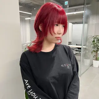 ミディアム 🐺立川のウルフ屋 さん🐺おかみ🐺のヘアスタイル