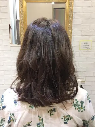 セミロング カラー if所属・大崎if ほりはるかのヘアスタイル
