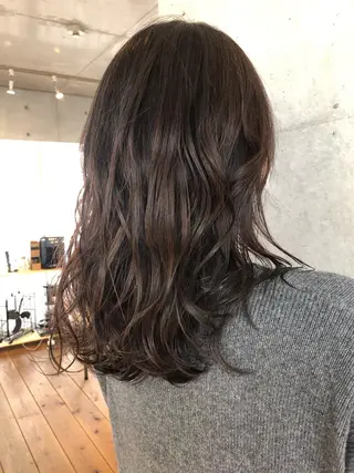 セミロング カラー nagisa /縮毛矯正のヘアスタイル