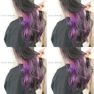 セミロング カラー しゅうさん🍝 麻田秀太郎のヘアスタイル