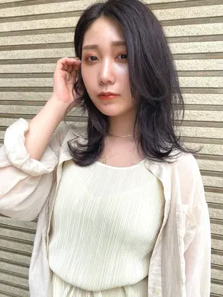 ミディアム カラー キタダ ヒロキのヘアスタイル