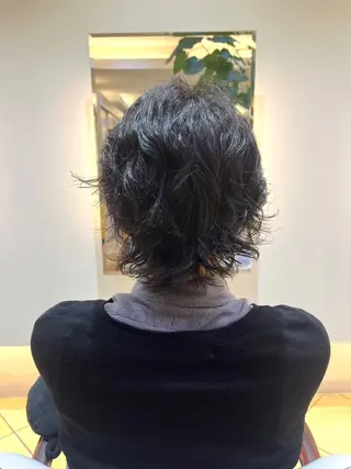 ミディアム パーマ メンズ メンズパーマ特化 外山 健太のヘアスタイル