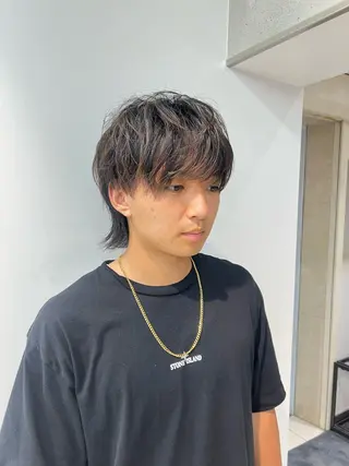 パーマ メンズ ハイトーンカラー/ さらさのヘアスタイル