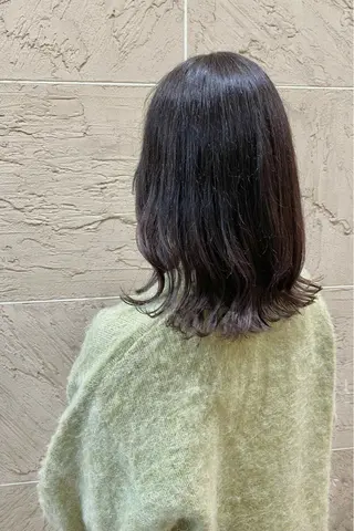 ミディアム カラー 菊地 紗矢のヘアスタイル