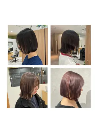 ショート カラー ボブ/ハイトーン特化 solua上本町のヘアスタイル