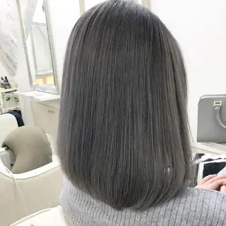 ミディアム カラー 前髪カット無料🎉 髪質改善✨影山湧市のヘアスタイル