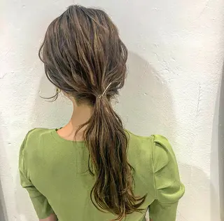 ロング カラー ヘアアレンジ SHEARA BY CARE所属・. AYUKAのヘアスタイル