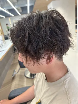 ミディアム パーマ メンズ 💈メンズ特化 美容師サキ💈のヘアスタイル