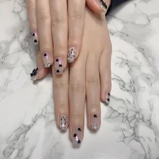 ネイル はな💎ネイル ワンホン、長さ出しのネイルデザイン