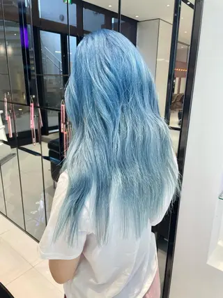 ロング カラー ヘアアレンジ ハッシュカット/ 韓国ヘア☽⋰mahoのヘアスタイル