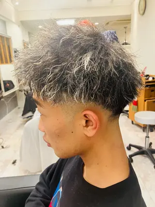 パーマ メンズ メンズ特化/パーマ/ フェードWATARUのヘアスタイル