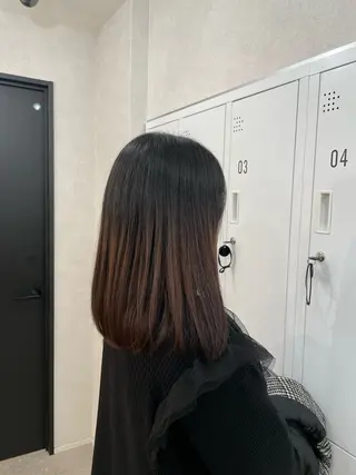 セミロング 植原 遥夏のヘアスタイル