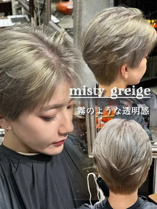 ショート カラー 【💎ツヤ髪💎】 ダメージレスカラー✨のヘアスタイル