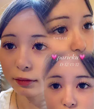 マツエク・マツパ Mell Yuuna ♡パリエク /束感のマツエク・マツパデザイン