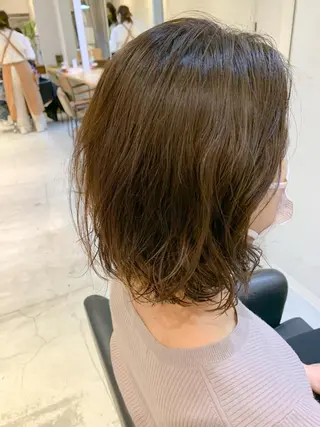 ショート カラー パーマ ✨透明感カラー 聖奈✨のヘアスタイル