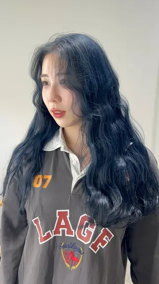 ロング カラー 似合わせ前髪／ 小顔カット🎀そうのヘアスタイル