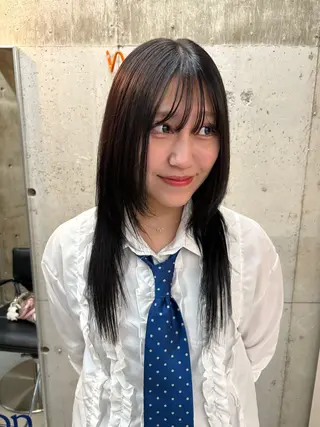 ロング カラー person♡kii マオのヘアスタイル