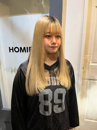 ロング カラー HOMIE TOKYO所属・sora / 渋谷 / ハイトーンのヘアスタイル