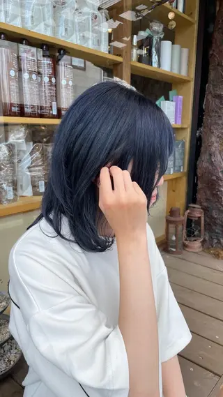 ミディアム カラー BAUM まやのヘアスタイル
