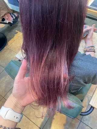セミロング カラー オーブヘアースペース新宿店所属・🎀透明感カラー yui🎀のヘアスタイル