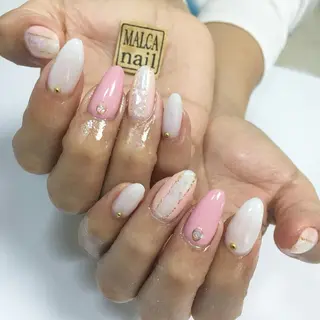 セミロング ヘアアレンジ パーマ ネイル キッズ マツエク・マツパ MALCAnail(マルカネイル)所属・荒木 莉奈のネイルデザイン