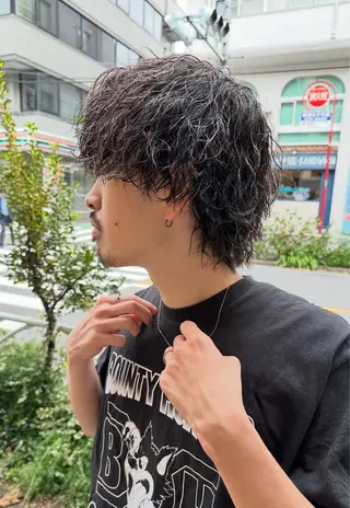 ロング パーマ メンズ 渋谷 メンズヘア⭐️ タニグチヨシユキのヘアスタイル