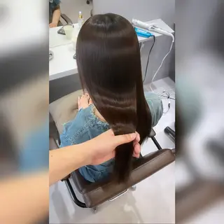 ロング 韓国風cut/ 縮毛矯正/正岡幹康のヘアスタイル