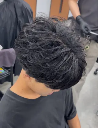 パーマ メンズ センターパート/ニュ アンス🔥鎌田嵩矢のヘアスタイル