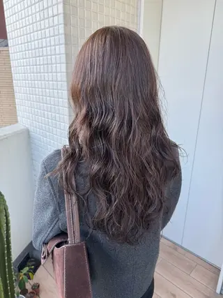 ロング カラー パーマ 縮毛矯正/ブラウン秋 カラー/ヘアメひふみのヘアスタイル