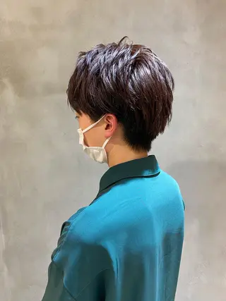 カラー ボブ/巻ける縮毛矯正 /韓国レイヤーはなのヘアスタイル