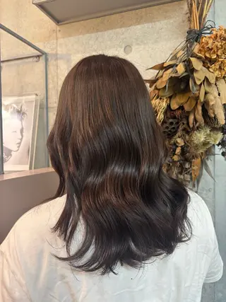 セミロング カラー 🖤里央愛🖤 白髪染めモデル募集中のヘアスタイル
