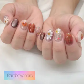 ネイル Rainbow nailsくろちゃんのネイルデザイン