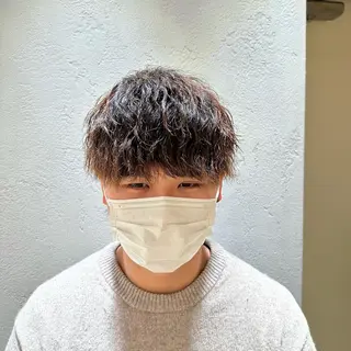 ショート メンズ Geniee horie所属・ともや 髪質改善縮毛矯正のヘアスタイル