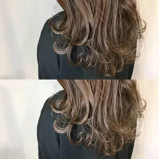 セミロング カラー 富田 菜月のヘアスタイル