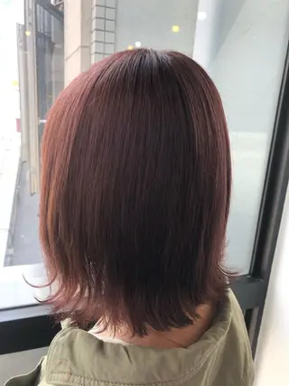 ミディアム カラー 髪質改善&ブリーチ 伊勢 祐一郎のヘアスタイル